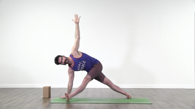 screenshot from online yoga class with Daniel Scott at Yogateket yoga studion in Uppsala sweden