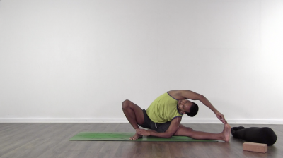 seated side stretch